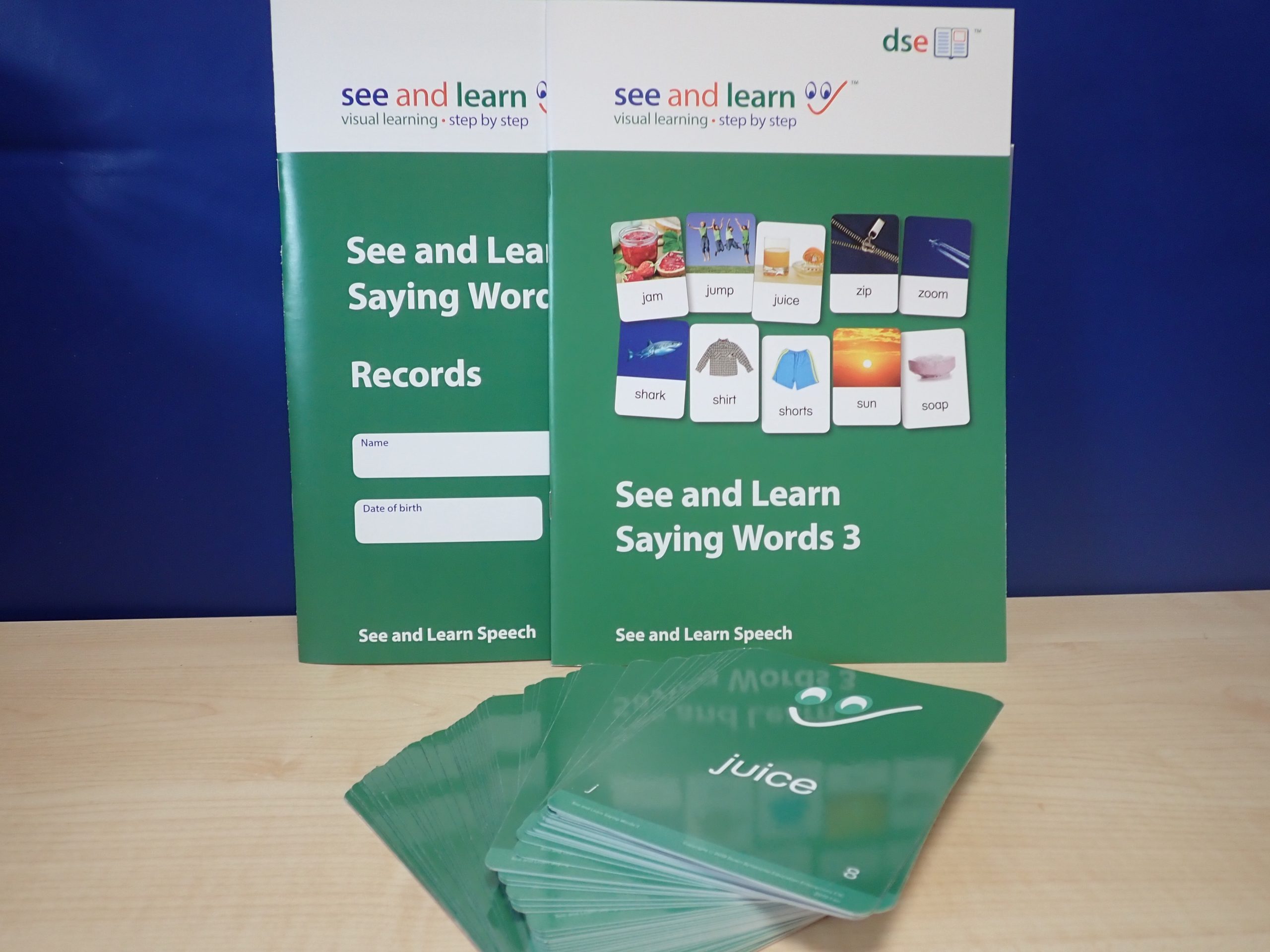 Pack of see and learn cards for saying words
