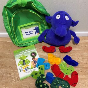 the sock monster take home maths bag
